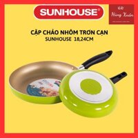 Bộ Đôi Hoàn Hảo - Chảo Siêu Chống Dính Sunhouse 24 -18 cm - Màu Sampanh