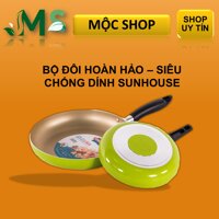 Bộ Đôi Hoàn Hảo - Chảo Siêu Chống Dính Sunhouse 24 -18 cm - Màu Sampanh