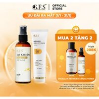 Bộ Đôi Kem Chống Nắng SPF50 và Xịt Khoáng Giúp Bảo Vệ Da, Dưỡng Ẩm, Phù Hợp Cho Mọi Loại Da GFS