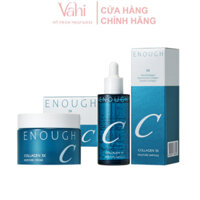 Bộ Đôi Kem Dưỡng Ẩm và Tinh Chất ENOUGH Collagen 3X Moisture Cream/Ampoule