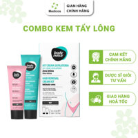 Bộ Đôi Kem Tẩy Lông & Dưỡng Da Vùng Kín Body Natur Hair Removal Cream Kit Intimate Area 30ml + 50ml