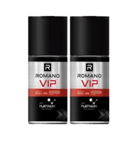 Bộ đôi Lăn khử mùi Romano Vip Passion mạnh mẽ bí ẩn 50mchai