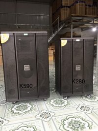 Bộ đôi loa kéo Karaoke k590 và k280