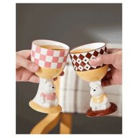 Bộ Đôi Ly Cốc Sứ Họa Tiết Gấu Dễ Thương( hàng sẵn, có hoả tốc)