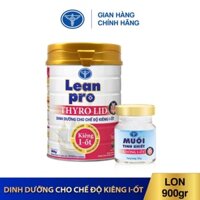 Bộ đôi muối không I-ốt và sữa Leanpro Thyro LID 900g - Dinh dưỡng cho chế độ kiêng I-ốt trong điều trị tuyến giáp