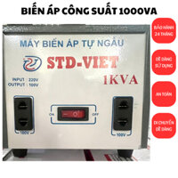 Bộ đổi nguồn 1KVA- Biến áp tự ngẫu, Nguồn vào 220v ra 100V, bảo hành 24 tháng