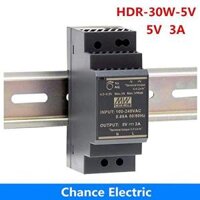 Bộ đổi nguồn điện HDR-30-5 AC220V - DC5V 30W 3A gắn thanh RAY - DIN Rail - Hãng Meanwell