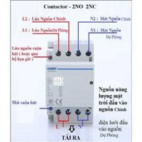 Bộ đổi nguồn điện tự động ATS 63A 2P - át chuyển đổi 2 nguồn điện, cầu dao đảo chiều