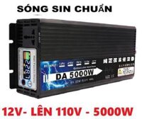 Bộ đổi nguồn inverter 12v lên 110v 5000W Sóng Sin chuẩn- Bộ chuyển đổi điện sóng sin tinh khiết