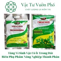Bộ Đôi Phân Vi Sinh Vật Trichoderma Ủ Phân Hữu Cơ, Kiểm Soát Nấm Bệnh cho Cây Trồng gói 0.5 & 1 kg