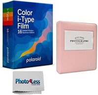 Bộ đôi phim Polaroid màu – Phiên bản Mùa hè + Album ảnh cho 32 ảnh dạng rộng – Màu hồng