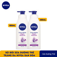 Bộ đôi Sữa Dưỡng Thể Trắng Da Nivea Ban Đêm 400ml - 88126