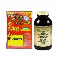 Bộ đôi sức khỏe Tảo xoắn Spirulina Japan Algae và viên giảm cân 12kg Minami 75 gói