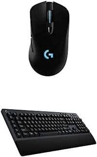 Bộ đôi thiết bị chơi game không dây Logitech G G703 và G613 Lightspeed, màu đen.