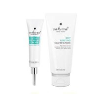 Bộ Đôi Trị Mụn Hiệu Quả Tận Gốc Acne Clearing Cream & Deep Purifying Cleansing Foam Sakura