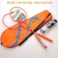 Bộ Đôi Vợt Cầu Lông Khung Hợp Kim Siêu Nhẹ Kèm 6 Quả Cầu VT122