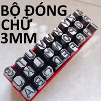 Bộ đóng chữ và số 3mm/ 4mm/ 5mm/ 6mm/ 8mm, chất liệu thép, đóng trên kim loại