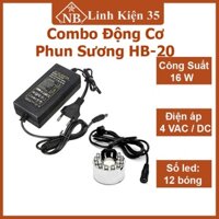 Bộ động cơ phun sương HB-20 + nguồn Adapter 24V-2A, tạo độ ẩm phòng, giúp không khí mát dịu