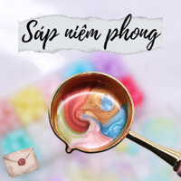 Bộ đóng dấu sáp niêm phong kèm lò muỗng viên sáp đóng dấu niêm phong bì thư thiệp cưới-CASSN