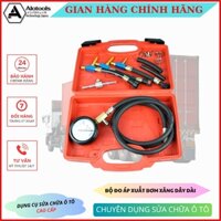 Bộ đồng hồ đo áp xuất bơm xăng ô tô dây dài cao cấp, dụng cụ sửa chữa ô tô