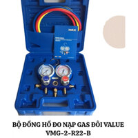 bộ đồng hồ gas đôi R22 R410a nạp-đo áp suất gas lạnh value VMG-2-R410-B VMG-2-R22-B kèm dây