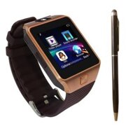 Bộ đồng hồ thông minh Smart Watch Uwatch DZ09 (Vàng) TẶNG Viết cảm ứng .