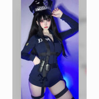 Bộ đồng phục nữ cảnh sát cosplay bộ sưu tập 1754 người, Bộ áo liền quần hai mảnh có thiết kế độc đáo mặc bên ngoài, hợp thời trang hu01.vn3.13