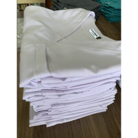 BỘ ĐỒNG PHỤC Y TẾ CỔ TIM MẦU TRẮNG CAO CẤP LOẠI 1