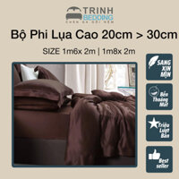 Bộ Drap Chăn Ga Gối Phi Lụa Vải Siêu Mịn( MẪU NỆM CAO >20cm - 30cm) Trinhbedding