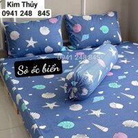 Bộ Drap Cotton 100%, cao cấp chính hãng IN LOGO, MỀM MỊN, giặt  bằng tay và máy, NẰM KHÔNG XÙ LÔNG CHO ĐẾN KHI NÀO RÁCH