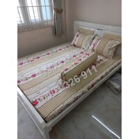 Bộ drap cotton Thắng Lợi fullsize, mền Thắng Lợi, ga lẻ