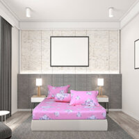 Bộ Drap Gối Cotton Hoa Thắng Lợi mẫu V - Chính hãng - 140 x 200