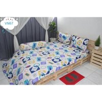 BỘ  DRAP LẬP THỂ XOẮN ỐC - THẮNG LỢI - 100% COTTON VIỆT NAM