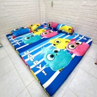 BỘ DRAP THUN HÀN QUỐC[ 4 MÓN: 1 GA TRẢI GIƯỜNG, 2 VỎ GỐI NẰM, 1 VỎ GỐI ÔM ].