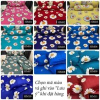 Bộ drap thun hoa cúc nhiều màu 1 ga 3 vỏ gối