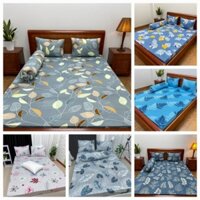 Bộ drap thun lạnh Hàn Quốc mẫu lá.( không mền )đủ kích thước
