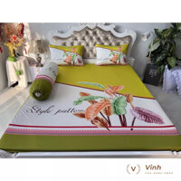 Bộ Drap Thun Lạnh Ý 5D Flower