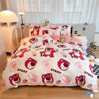 Bộ Drap Trải Giường Gối Mền Chăn Chần Họa Tiết Hoạt Hình Nhiều Chất Thun Cotton Poly