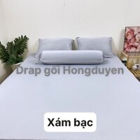 Bộ Drap/ga thun trơn xám bạc KO Mền/Chăn 1m6/1m8 (chân nệm dưới 15cm). drap goiod codipa
