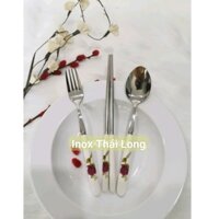 BỘ ĐŨA MUỖNG NĨA INOX KẾT HỢP SỨ HÀN QUỐC