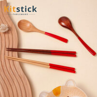 Bộ đũa thìa cá nhân cầm tay, KITSTICK, nhiều màu sắc, phong cách Nhật Bản, tiện dụng