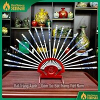 Bộ Đũa Thờ Vẽ Vàng 24K Cao Cấp Gốm Sứ Bát Tràng, Đũa Thờ Cúng Gia Tiên