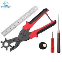Bộ đục lỗ bằng da, Bộ Kìm đục lỗ xoay chuyên nghiệp, Máy đục lỗ quay siêu nặng, Chính xác nhiều lỗ