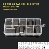 Bộ đục lỗ trên da thật 24 chi tiết