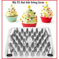 Bộ đui bắt bông kem inox 52 cái