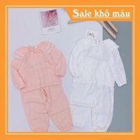 BỘ ĐŨI BÉ GÁI DÀI TAY PHA REN KHOÉT NGỰC - Đầm Nữ ANHStore