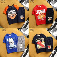 Bộ đùi bé trai cao cấp Mi gao kids, set bộ đồ ngắn tay thun cotton 4 chiều bé trai 067