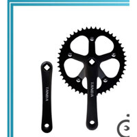 Bộ đùi đĩa nhôm 48 răng 1 tầng, Đùi đĩa xe đạp Fixed Gear 48T nhôm cao cấp bền đẹp