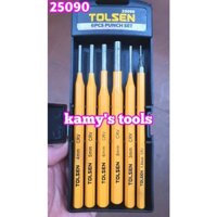 Bộ dùi đục 6 cây Tolsen model 25090 dài 150mm, bộ đục bông tu