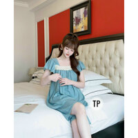 Bộ đũi lụa  hè mặc bầu và sau sinh có khoá kéo